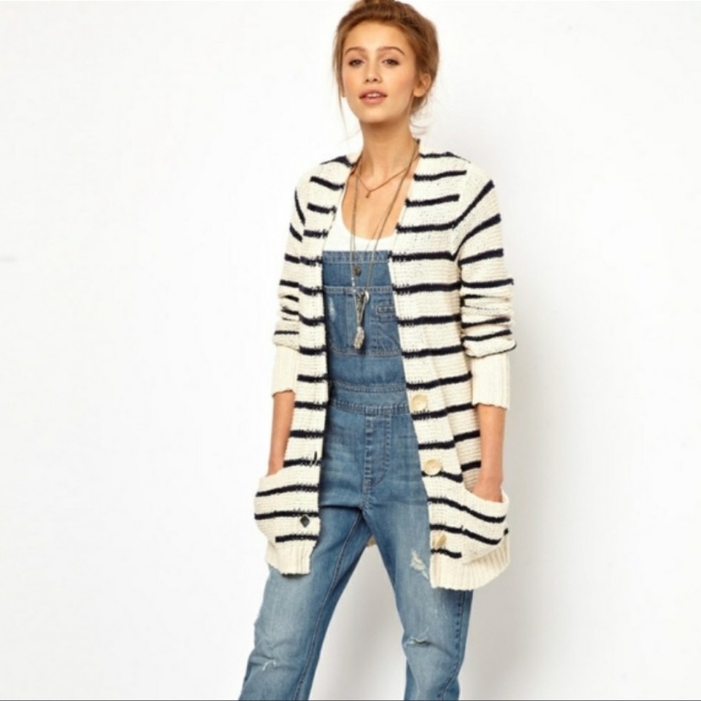 Free People Beach North Beach Striped Cardigan